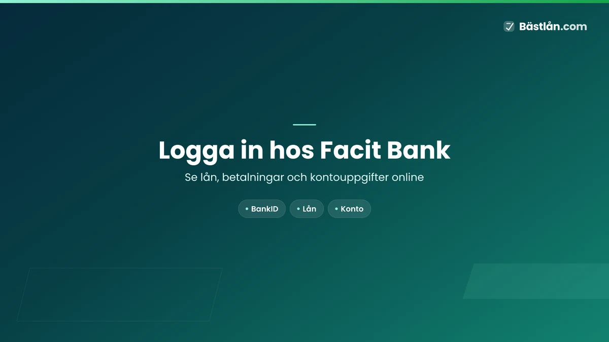Logga in hos Facit Bank