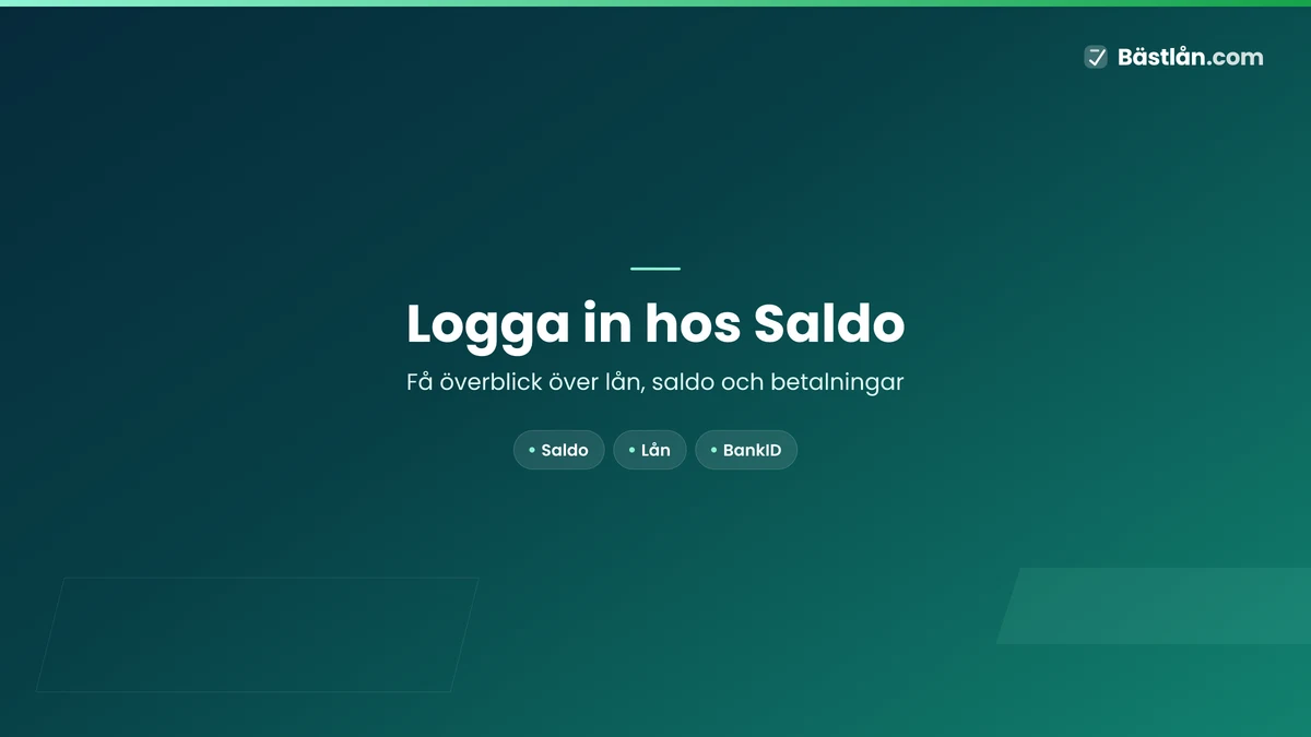 Logga in hos Saldo